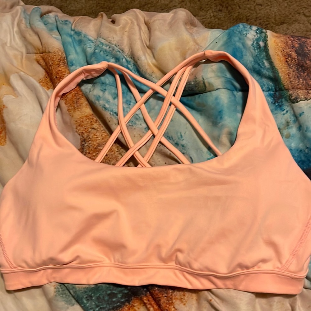 pink bralette peach color